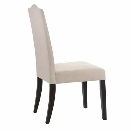 GUEST ROOM Romero Parson Chair - Espresso with Linen - 22.5 x 41.5 x 18.5 in. GU2858103